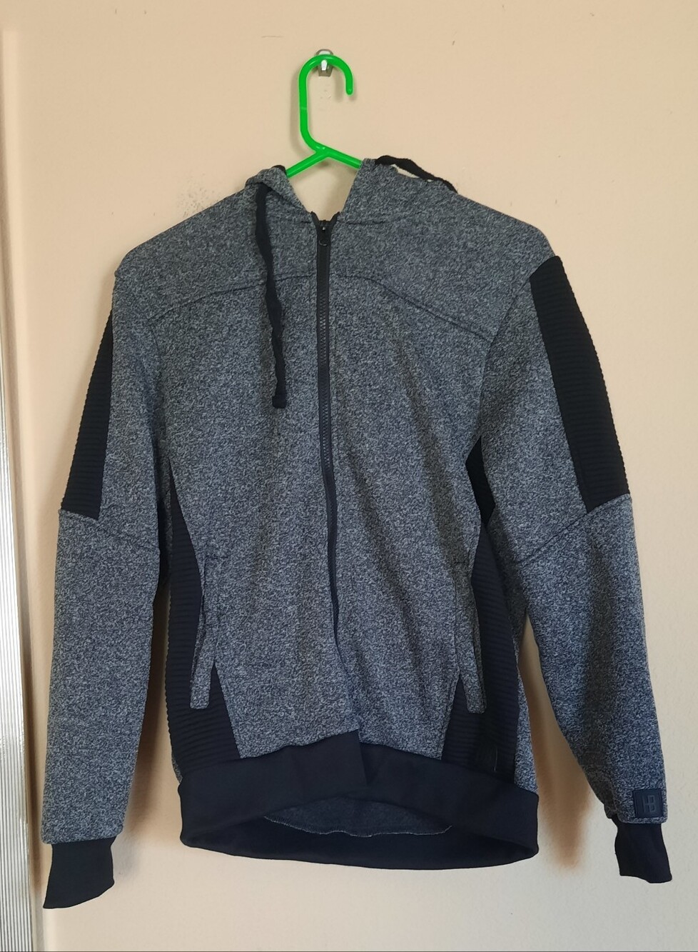 Men's Hudson And Barrow Grey Zip-Up Hooded Sweater